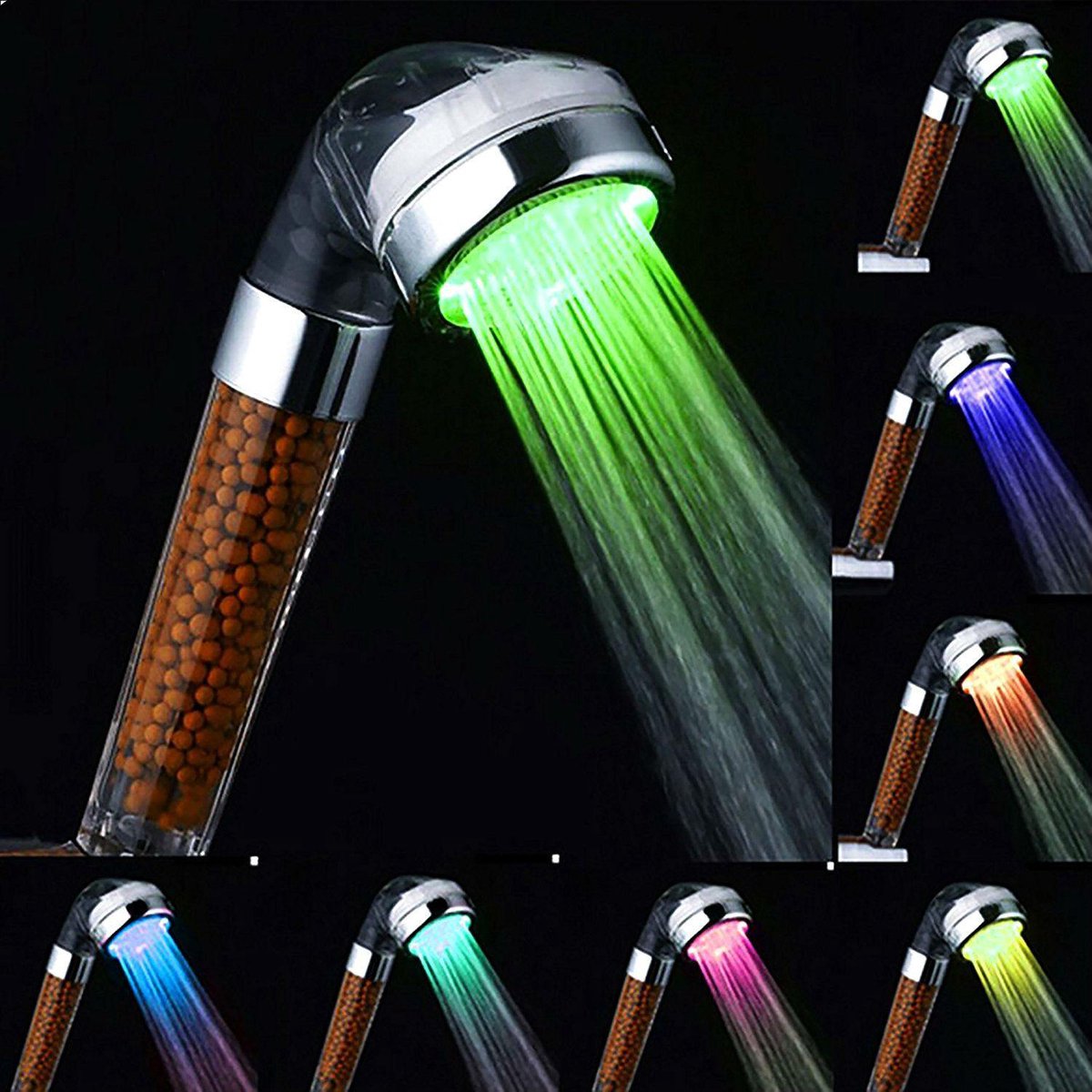 TKSTAR LED Douchekop 3/7 Functie Verstelbare Straaldouche Filter Hogedruk Waterbesparend Handheld 7 Kleurwisselend