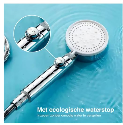 Westwood Waterbesparende Douchekop Met Waterstop Knop