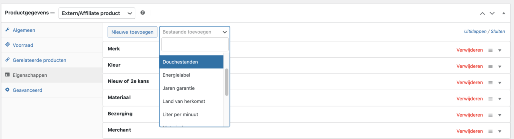 Eigenschap Toekennen