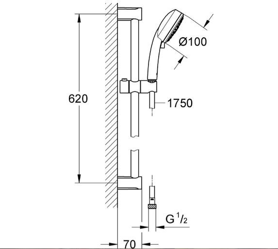 Grohe New Tempesta Cosmopolitan Doucheset 60cm