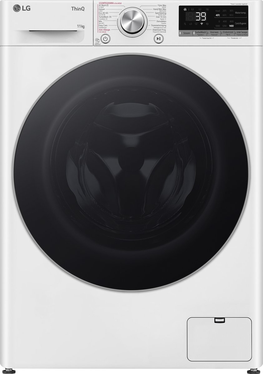 LG F4WR7011S1W - 11 kg Wasmachine met TurboWash™ 39 - A-/- 10% - Slimme AI DD™ motor - Hygiënisch wassen met stoom - ThinQ™