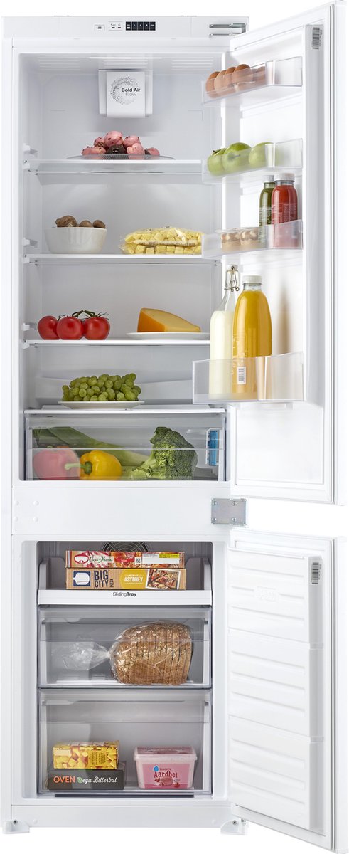 Inventum IKV1788S - Inbouw koel-vriescombinatie - Nis 178 cm - 243 liter - No Frost - Verslade - Sleepdeur - Wit